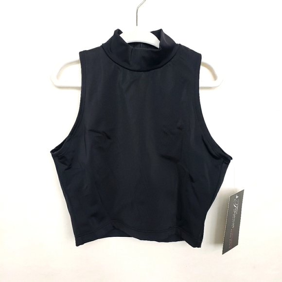 NWT Theatricals Mock Neck Dance Crop Top XLC - Picture 3 of 7
